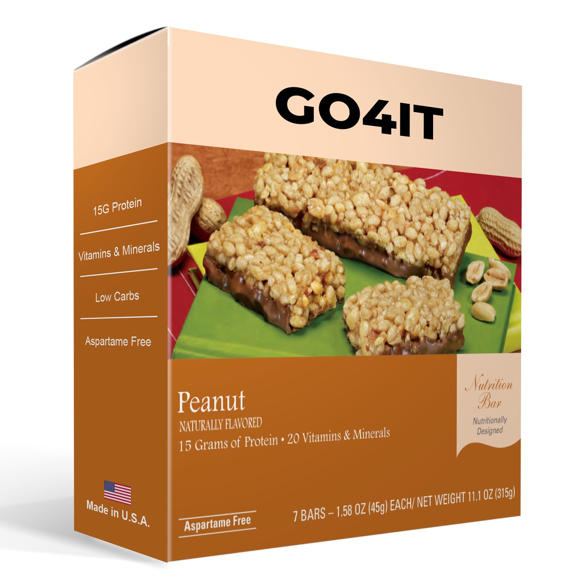 Delicious Healthy Meal Replacement Bars Made in USA GO4IT Health